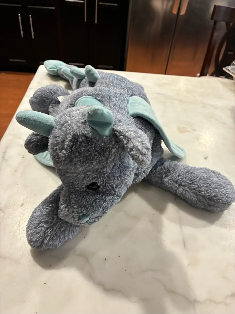 FAO Schwarz Adopt A Pet Enchanted Dragon Stuffed Plush Gray 26”